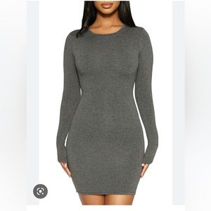 NWT Naked Wardrobe Grey Mini Dress